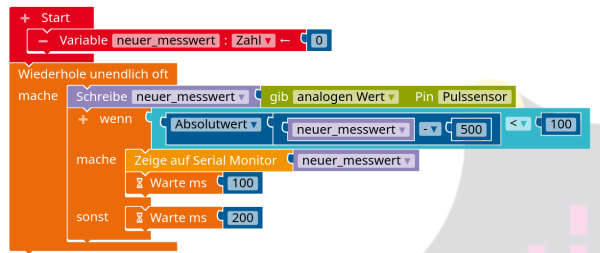 Auslesen des Pulssensors mit Filter (siehe Text). orl-pulssensor-lesen-mit-Filter