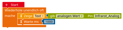 Auslesen des analogen Wertes des TCRT5000. orl-tcrt5000-analog-auslesen