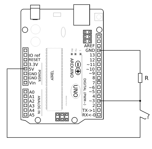 Neigungsschalter am Arduino.