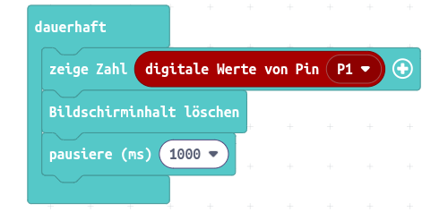 Auslesen des digitalen Wertes des TCRT5000. tcrt5000-digital-auslesen-makecode