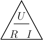 Formeldreieck für Spannung, Stromstärke und Widerstand